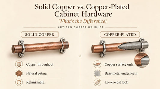 Solid Copper vs. Copper-Plated Cabinet Hardware: What’s the Difference?