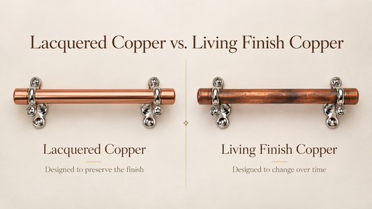 Lacquered Copper vs. Living Finish Copper Hardware