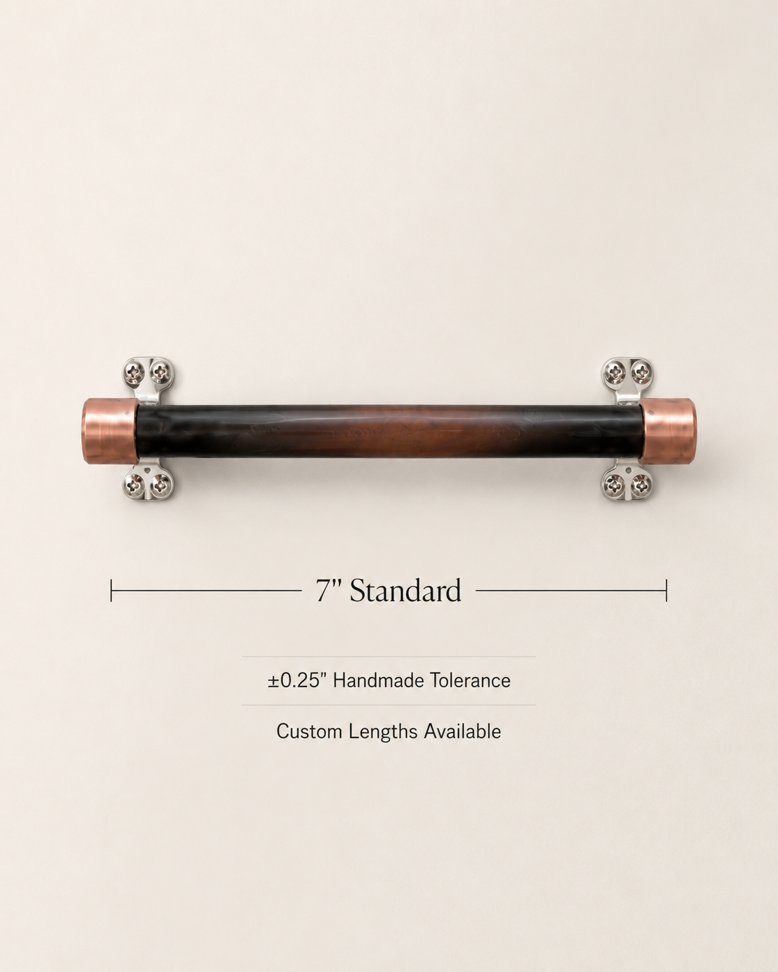 Burnished End Cap Cabinet Pull