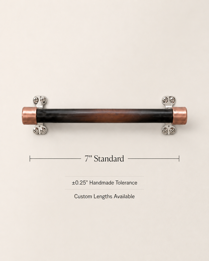 Burnished End Cap Cabinet Pull