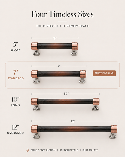 Burnished End Cap Cabinet Pull