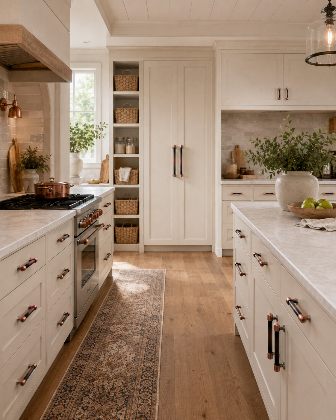 Burnished End Cap Cabinet Pull