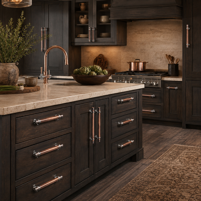 Textured Antique Copper Cabinet Pull