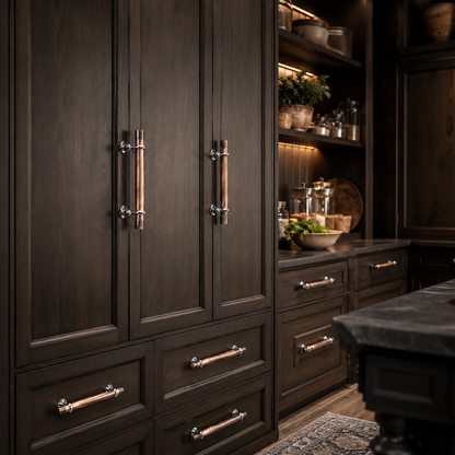 Textured Antique Copper Cabinet Pull