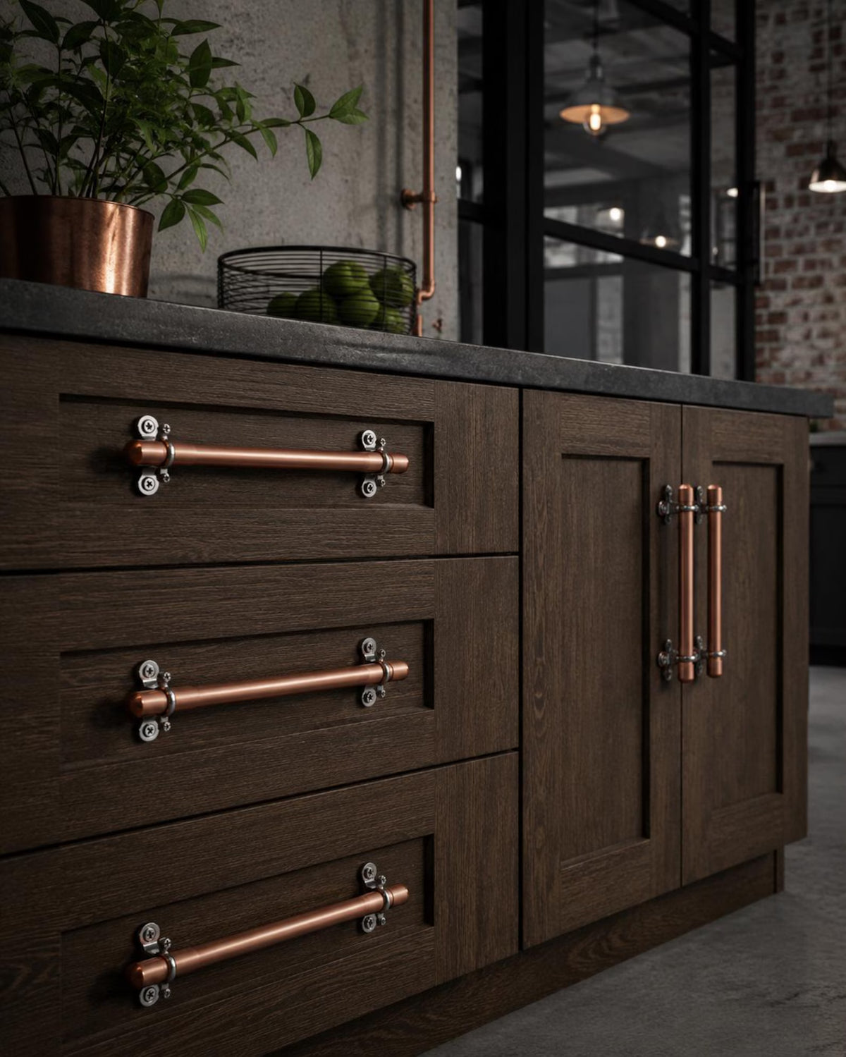 Polished Copper Cabinet Pull