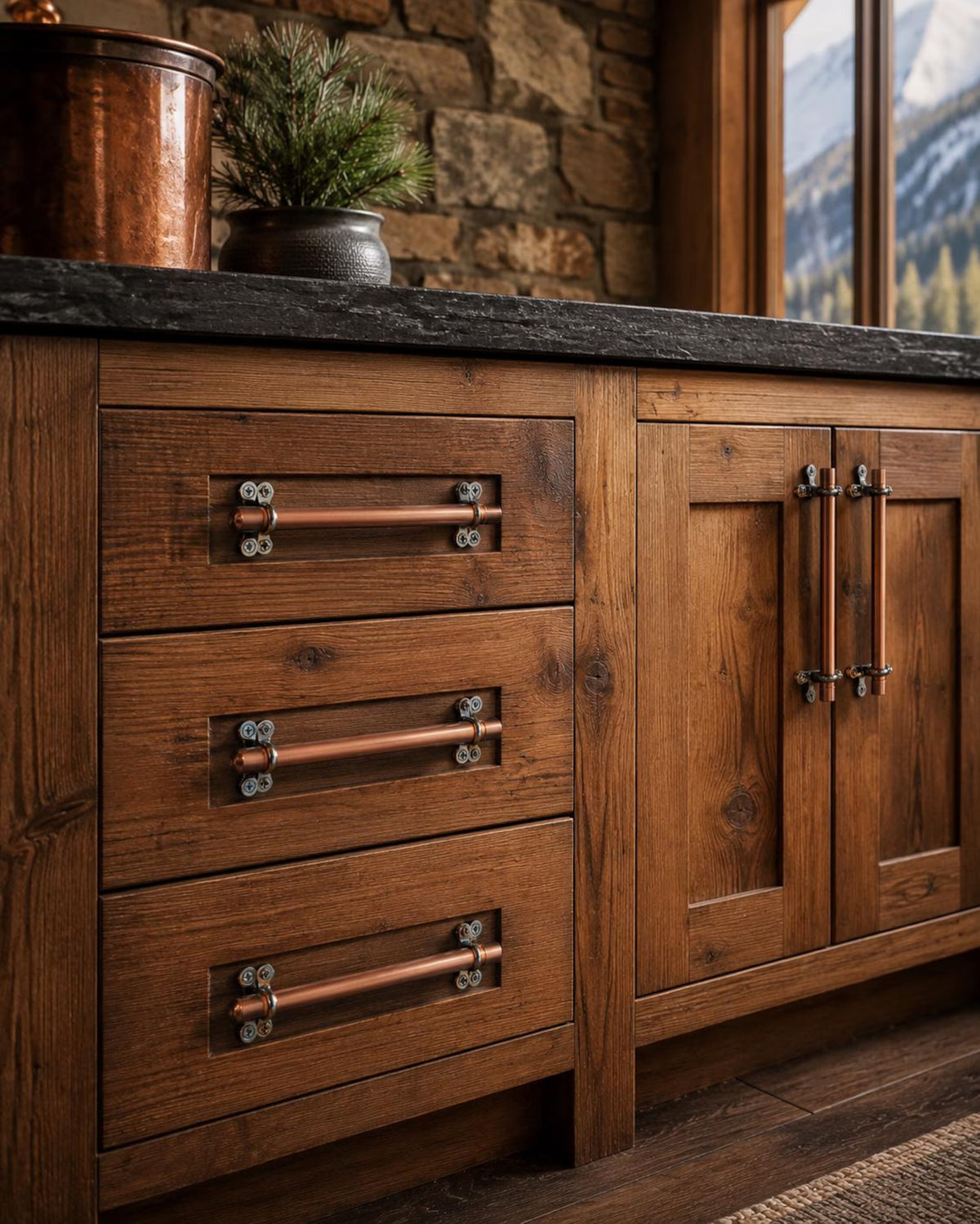 Polished Copper Cabinet Pull